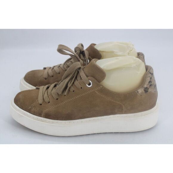Steve Madden Charlie Taupe Suede Lace Up Rounded Toe Fashion Low Top Sneakers 9 - Picture 9 of 11